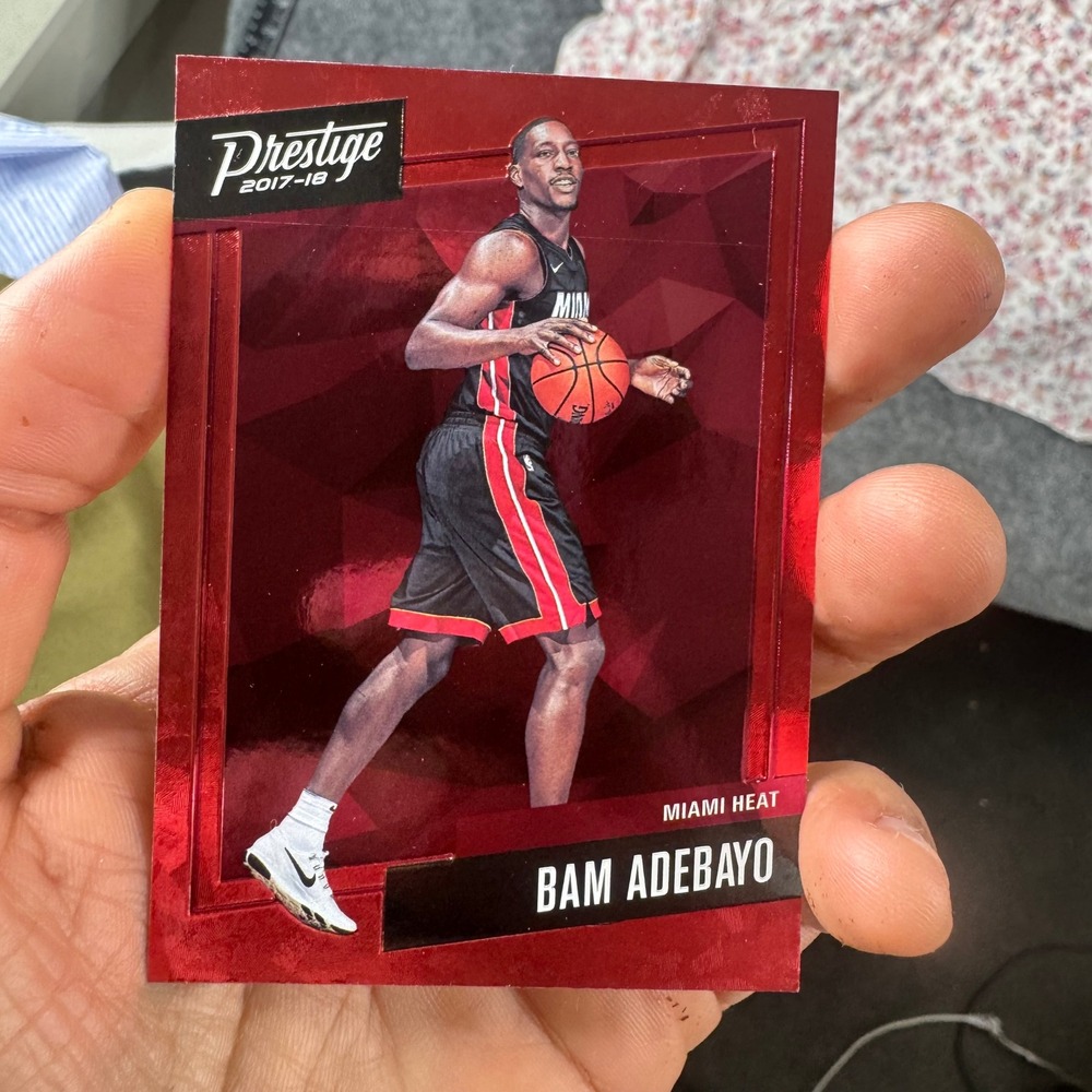 Panini Basketball Bam Adebayo 2017-18 Prestige Red Foil Rookie Miami Heat 14